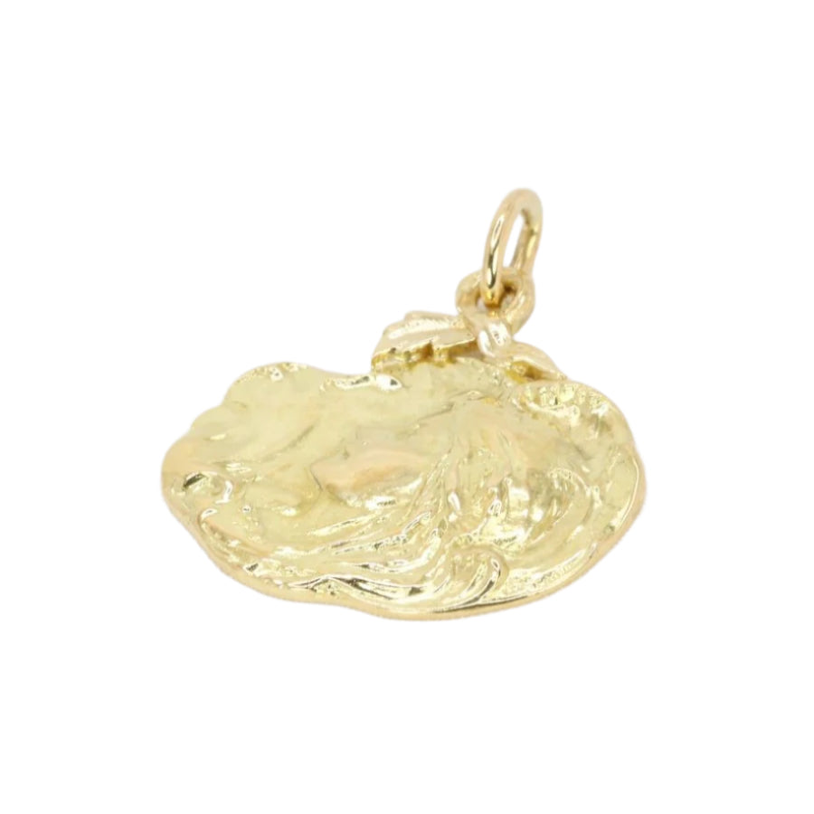 JOE DESCOMPS Médaille femme Art Nouveau or jaune - Castafiore