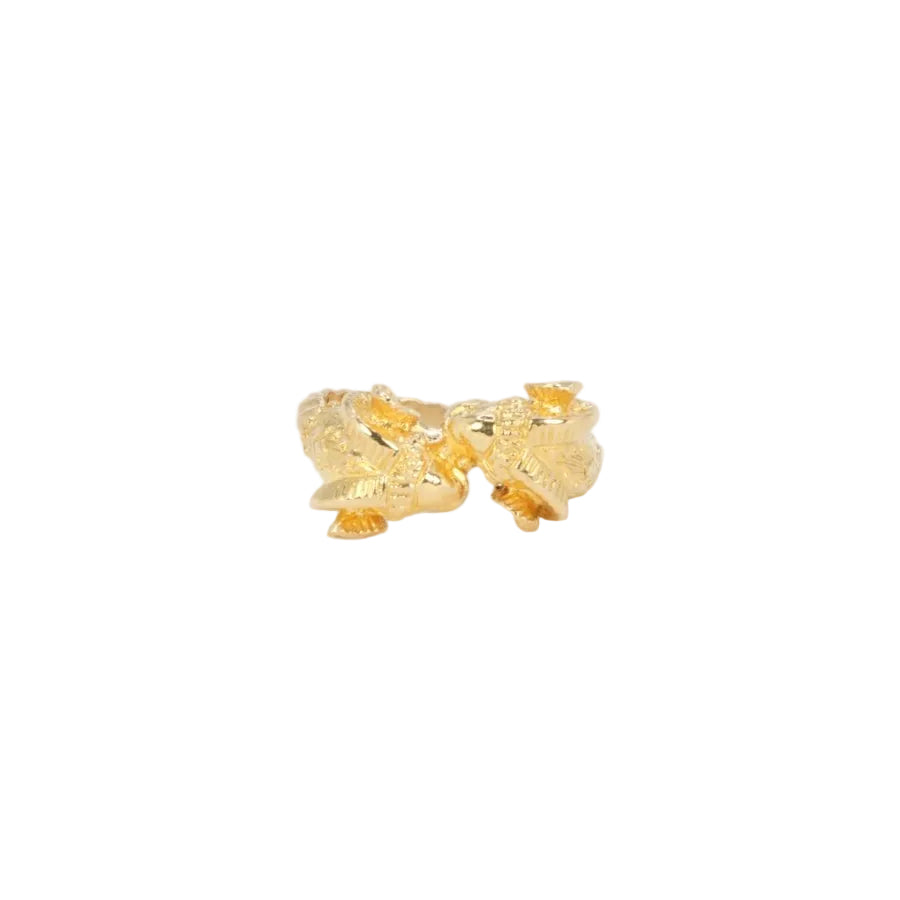 LALAOUNIS Bague tête de bélier en or jaune - Castafiore