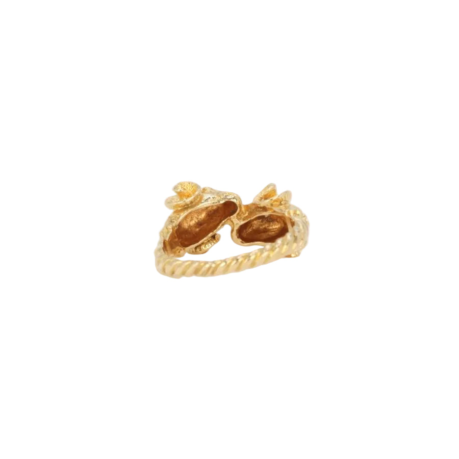 LALAOUNIS Bague tête de bélier en or jaune - Castafiore
