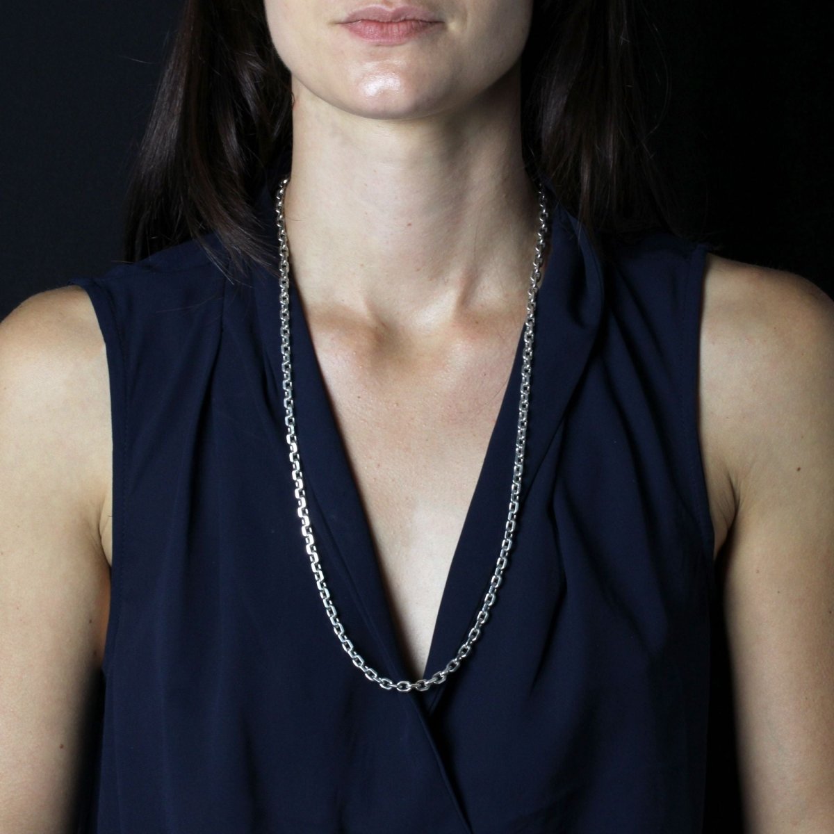 Longue chaine argent ancienne - Castafiore