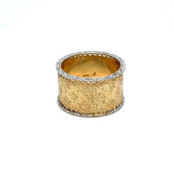 Mario Buccellati Engraved Gold Band Ring ca 1960s - Castafiore