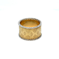 Mario Buccellati Engraved Gold Band Ring ca 1960s - Castafiore