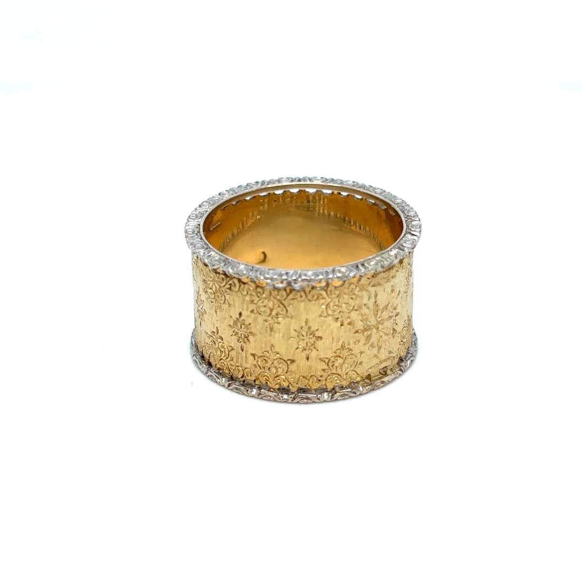 Mario Buccellati Engraved Gold Band Ring ca 1960s - Castafiore