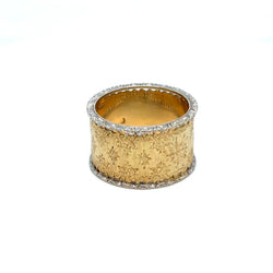 Mario Buccellati Engraved Gold Band Ring ca 1960s - Castafiore