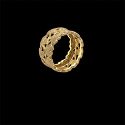 Mario Buccellati "Foglie" Collection Gold Band Ring - Castafiore