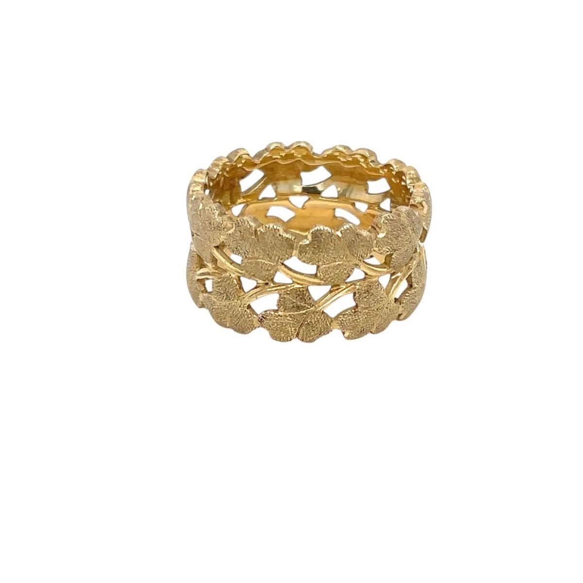 Mario Buccellati "Foglie" Collection Gold Band Ring - Castafiore