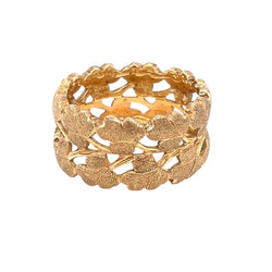 Mario Buccellati "Foglie" Collection Gold Band Ring - Castafiore