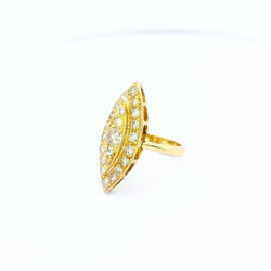 Marquise en or jaune et diamants - Castafiore