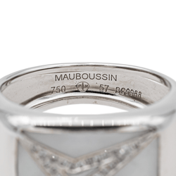 Mauboussin Bague Etoile Grande vie Or blanc Nacre - Castafiore