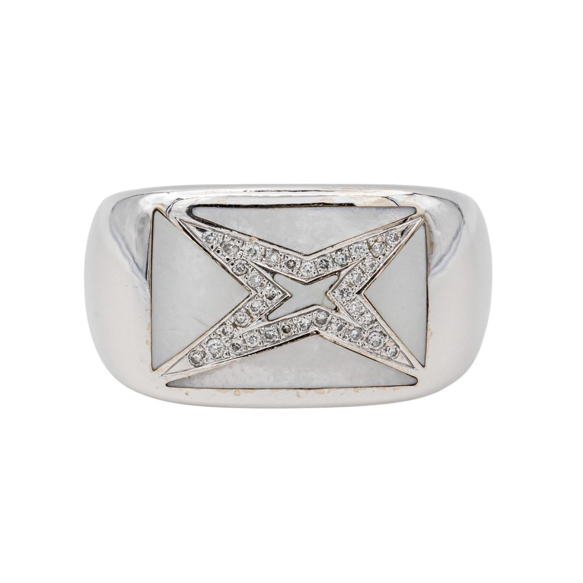 Mauboussin Bague Etoile Grande vie Or blanc Nacre - Castafiore