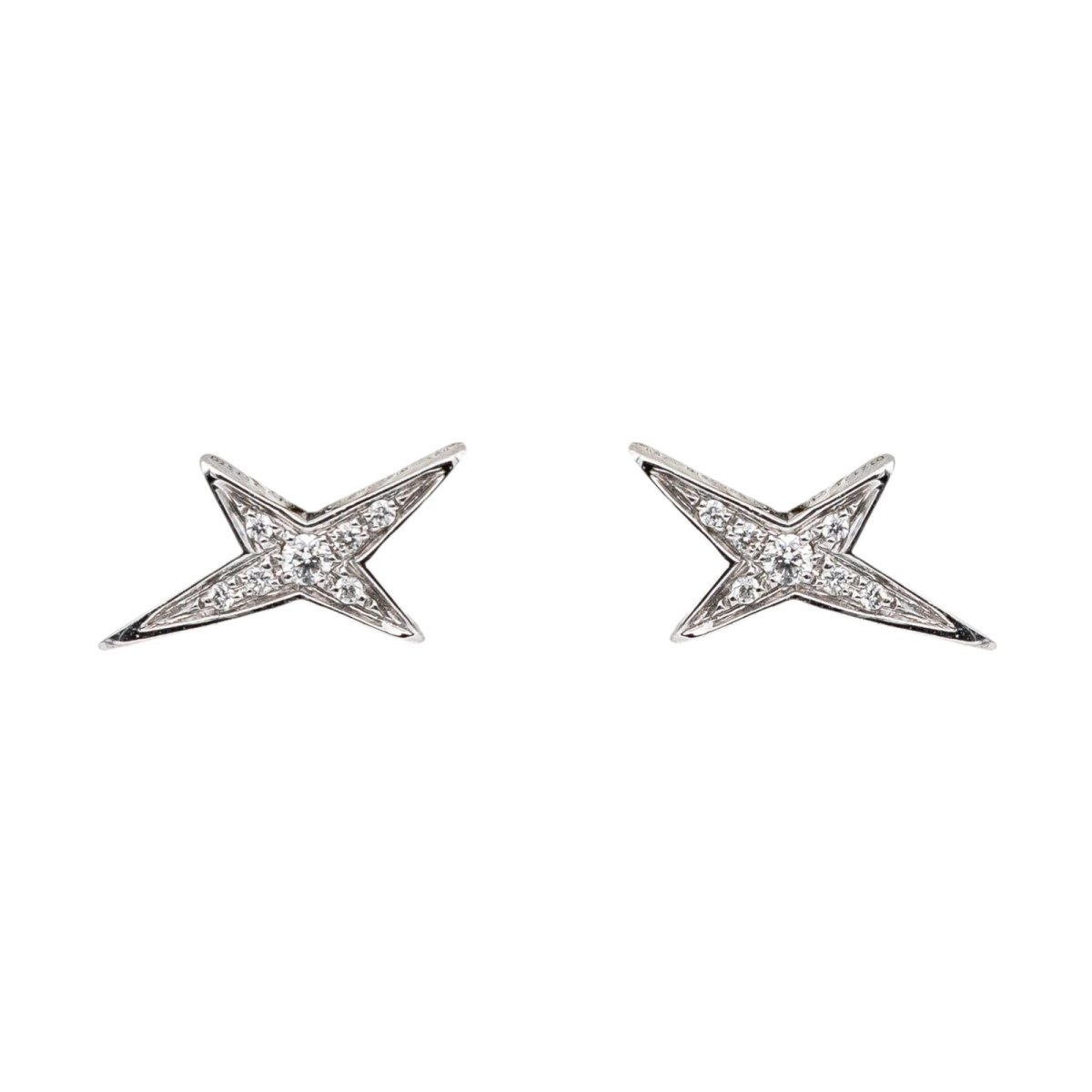 Mauboussin Boucles d'oreilles French Valentine Or blanc Diamant - Castafiore