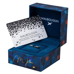 Mauboussin Boucles d'oreilles Puces French Valentine Or blanc Diamant - Castafiore