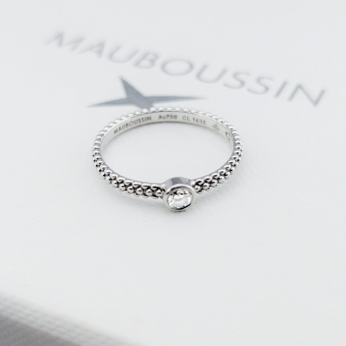 Mauboussin - Solitaire Goutte de jour en Or Blanc - Castafiore