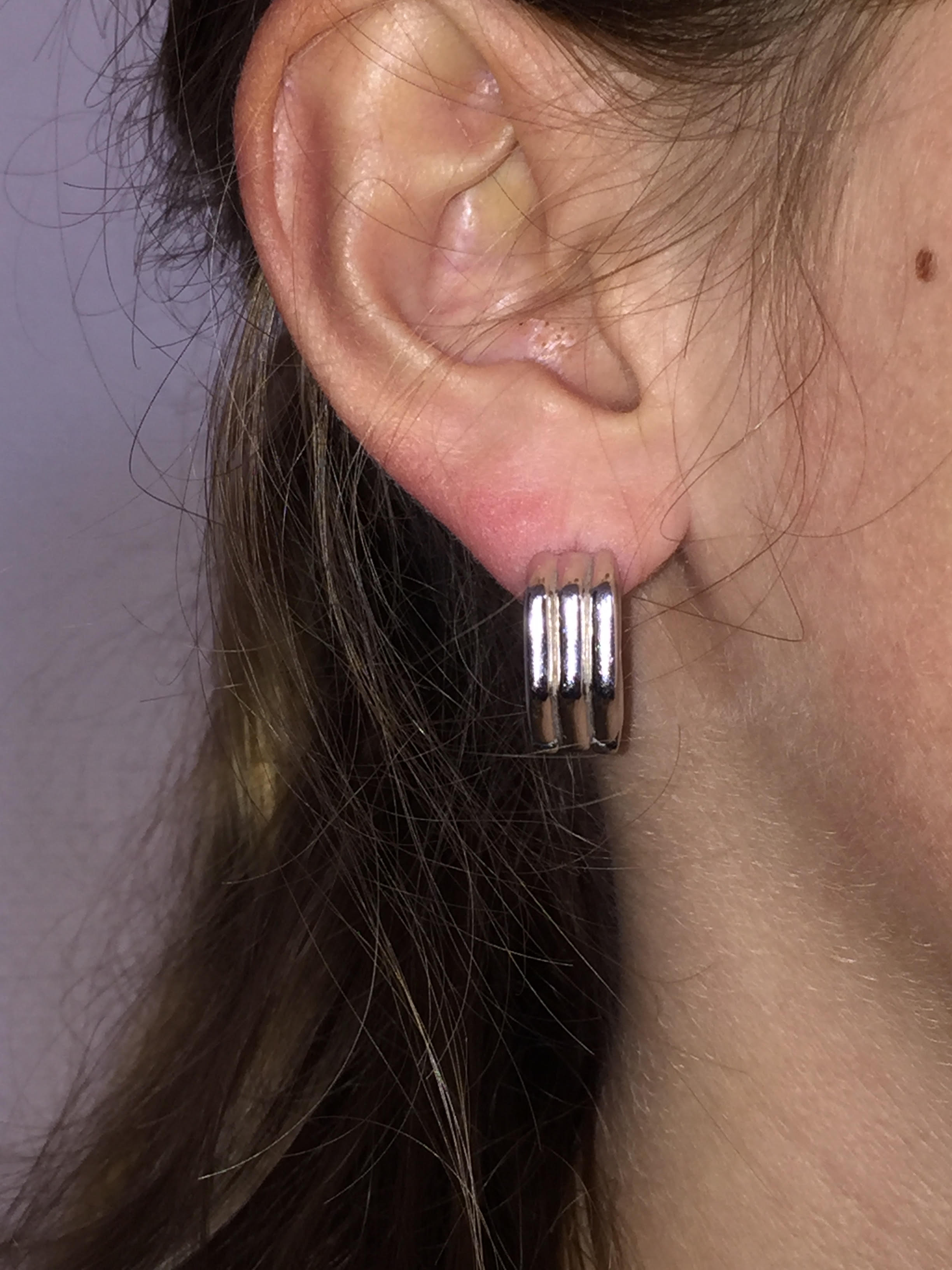 Chimento Vintage Pierced Earrings in White Gold