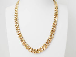 Collier maille gourmette en or jaune