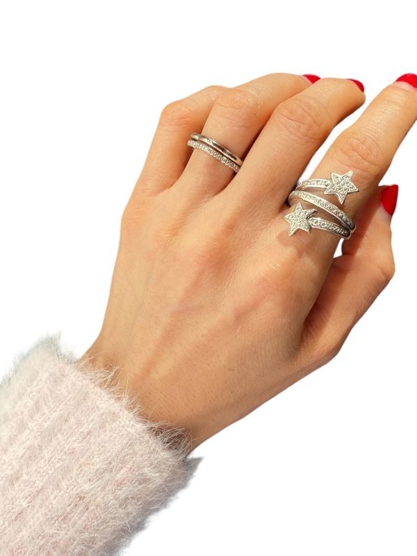 Bague, en or blanc 18k et diamants