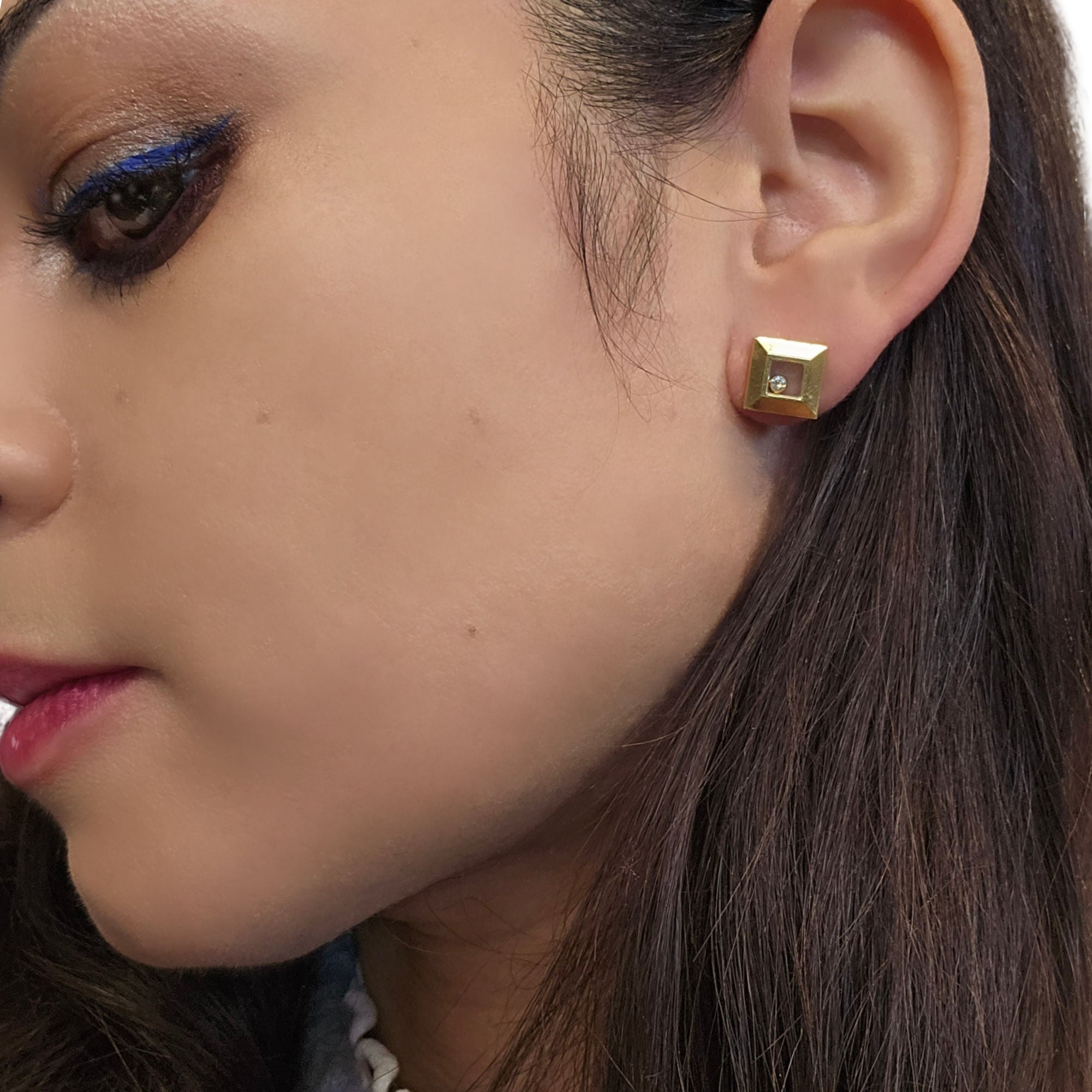 Chopard "Happy Diamonds Icon" earrings, in yellow gold and diamonds