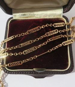 Collier Chaîne ancienne Filigranes or rose