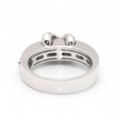 Bague en or blanc, topazes et diamants d'occasion