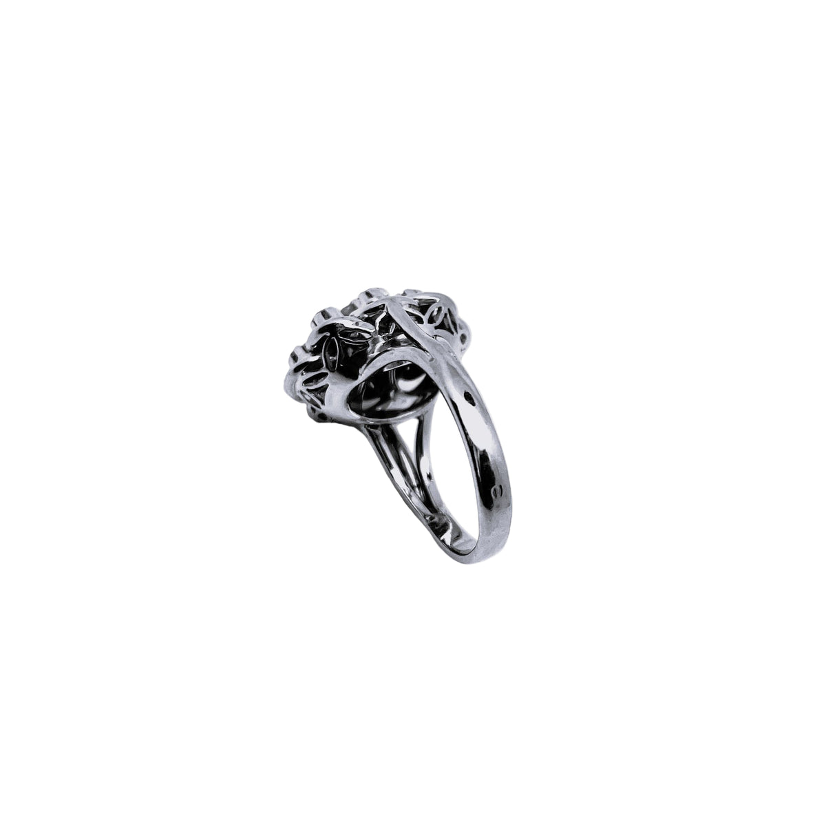 Bague Pompadour diamants en or blanc