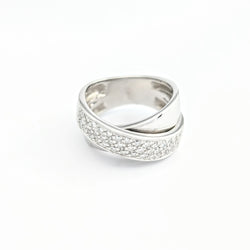 Bague en or blanc et diamants
