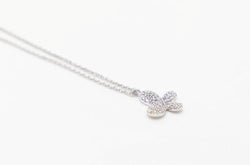 Collier Le Papillon maille jaseron en or blanc et diamant