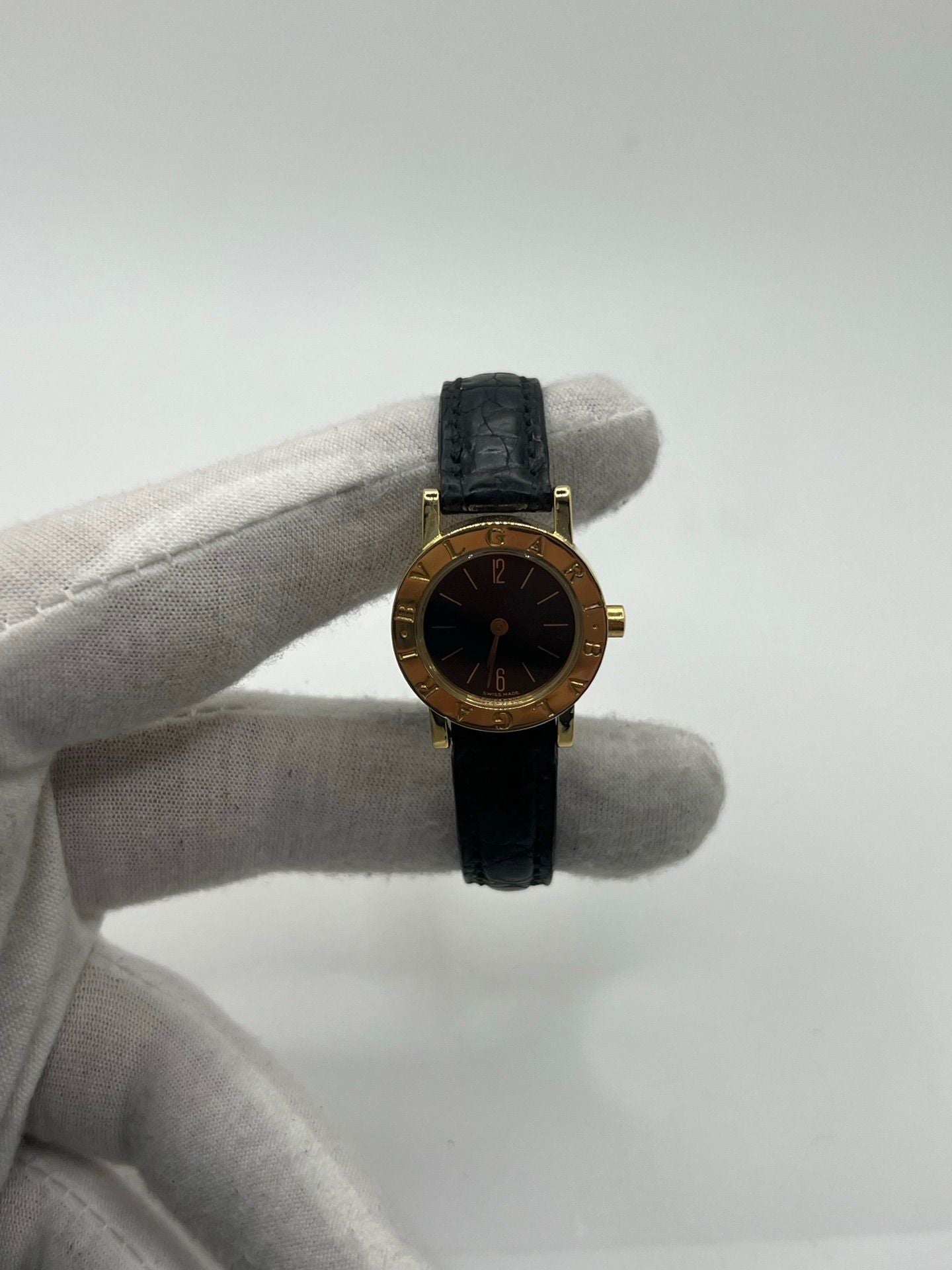 Montre BULGARI Bulgari Lady en or jaune et cuir