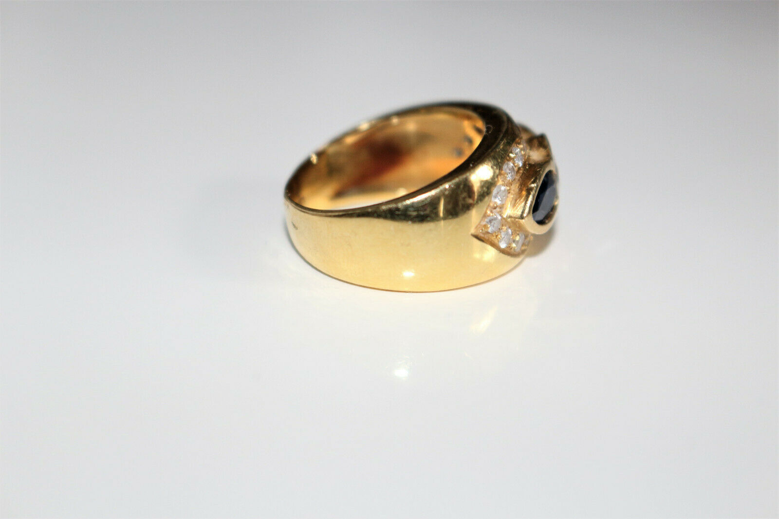 Bague Tricolore Saphir Diamant Rubis