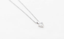 Collier maille corde en or blanc et diamant