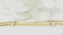 Collier en or jaune et perles de culture