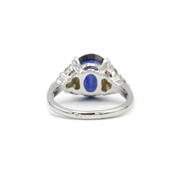 Bague - Or, Diamants & Saphir