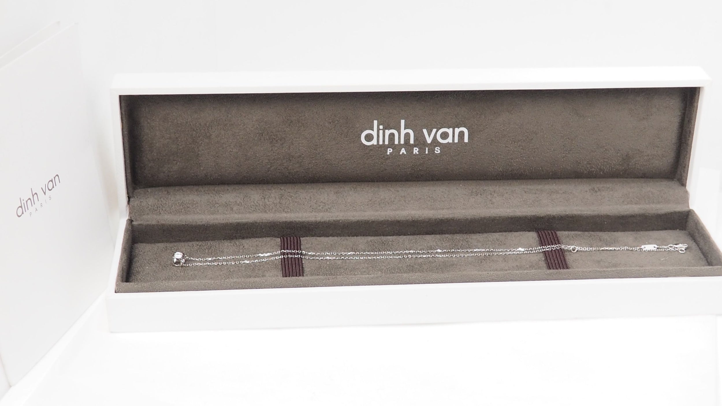 Collier Dinh Van Le Cube diamant en or blanc et diamant