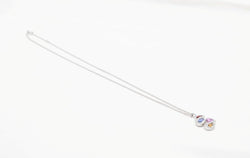 Collier TUTTI FRUTTI maille forçat jaseron en or blanc et saphirs