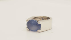 Cartier ring in white gold and chalcedony
