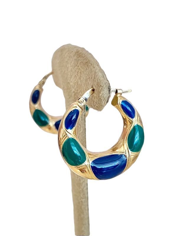 Boucles d’oreilles Créoles, en or jaune 18k