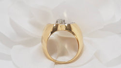 Bague en or jaune et diamants