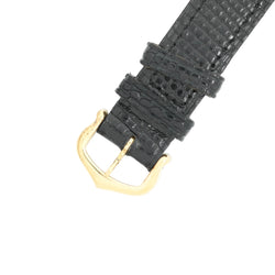 Montre CARTIER "Vendôme Must" en plaqué or, argent, cuir et saphir