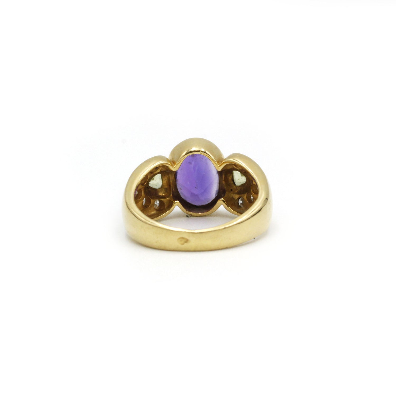 Bague - Or, améthyste, péridots & diamants