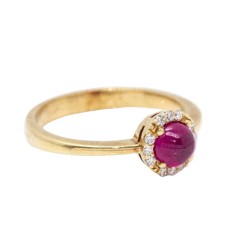 Bague en or, brillants et rubis