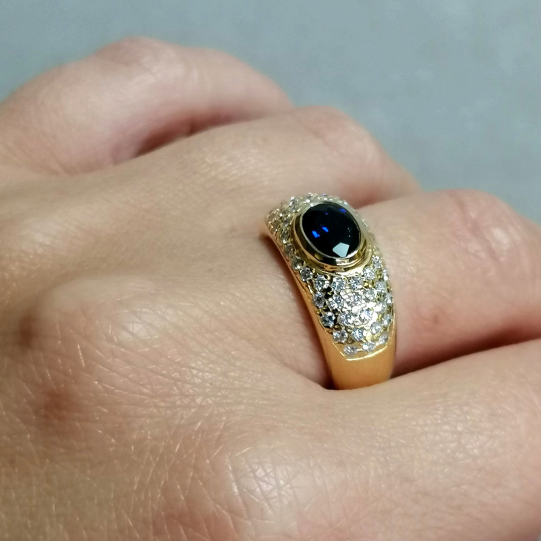 Bague Saphirs Diamants