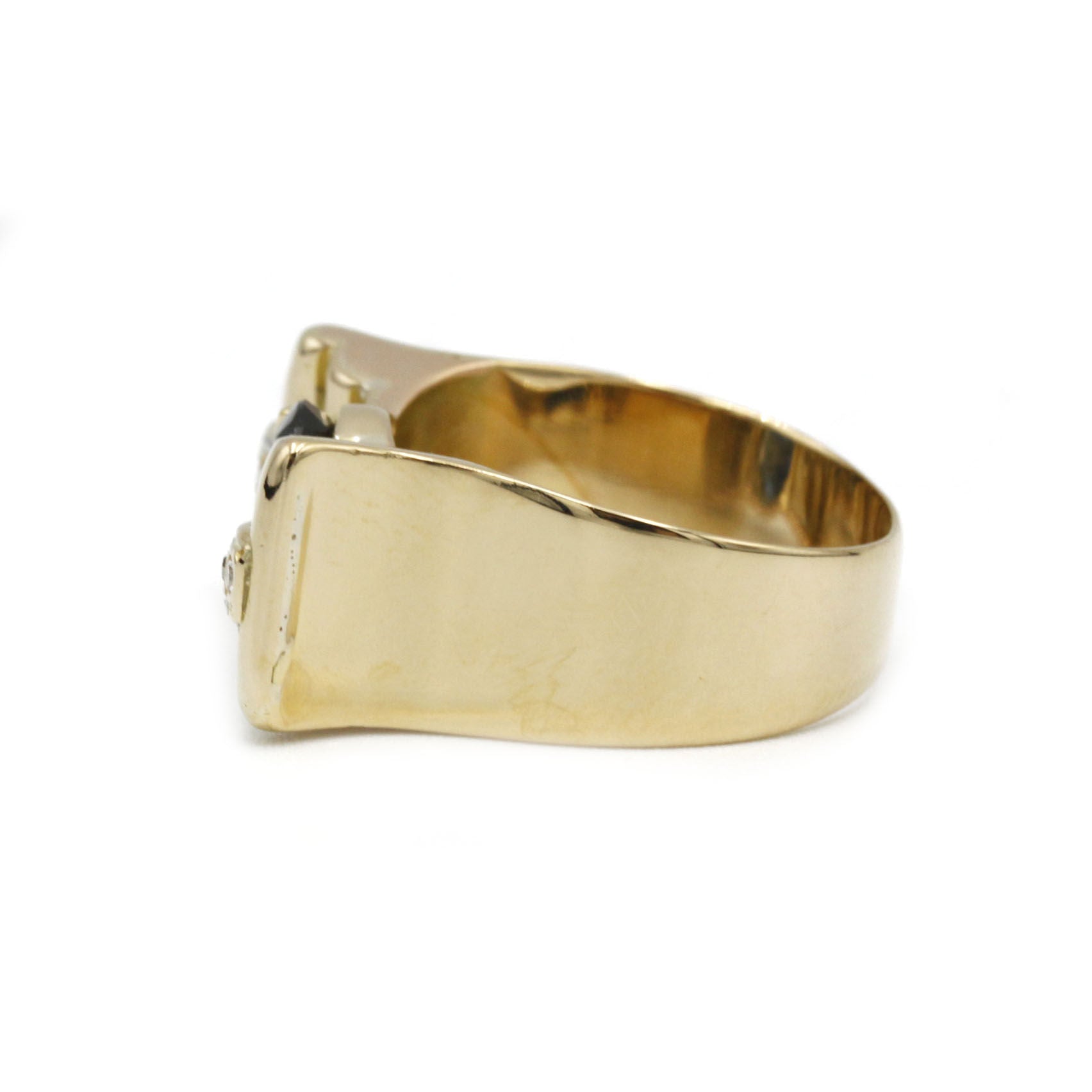 Bague - Or, Diamants & Saphir