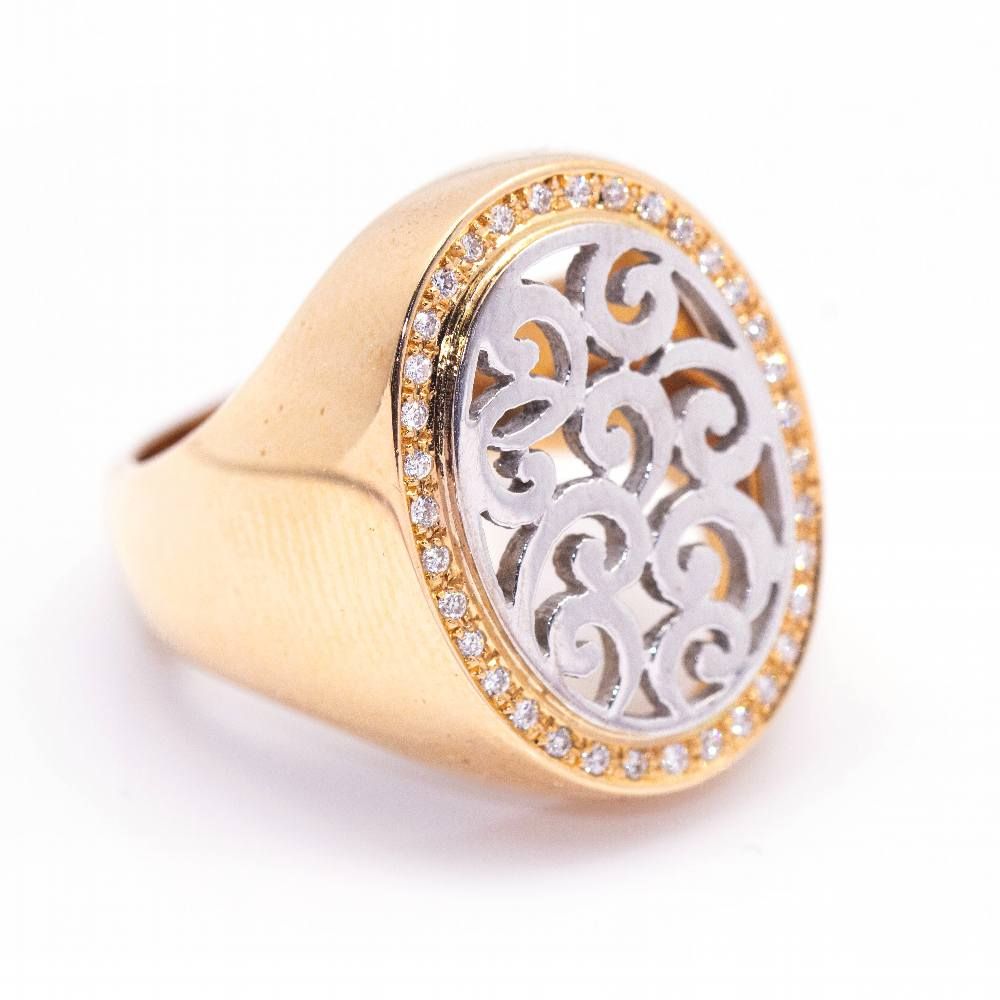 Bague SIGNAL en or bicolore et diamants