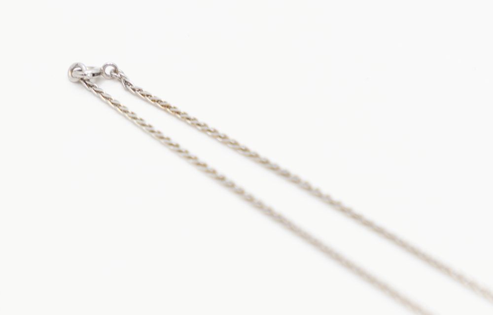 Collier maille palmier en or blanc et diamant