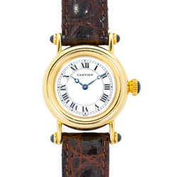 Montre CARTIER Diabolo en or jaune et saphir