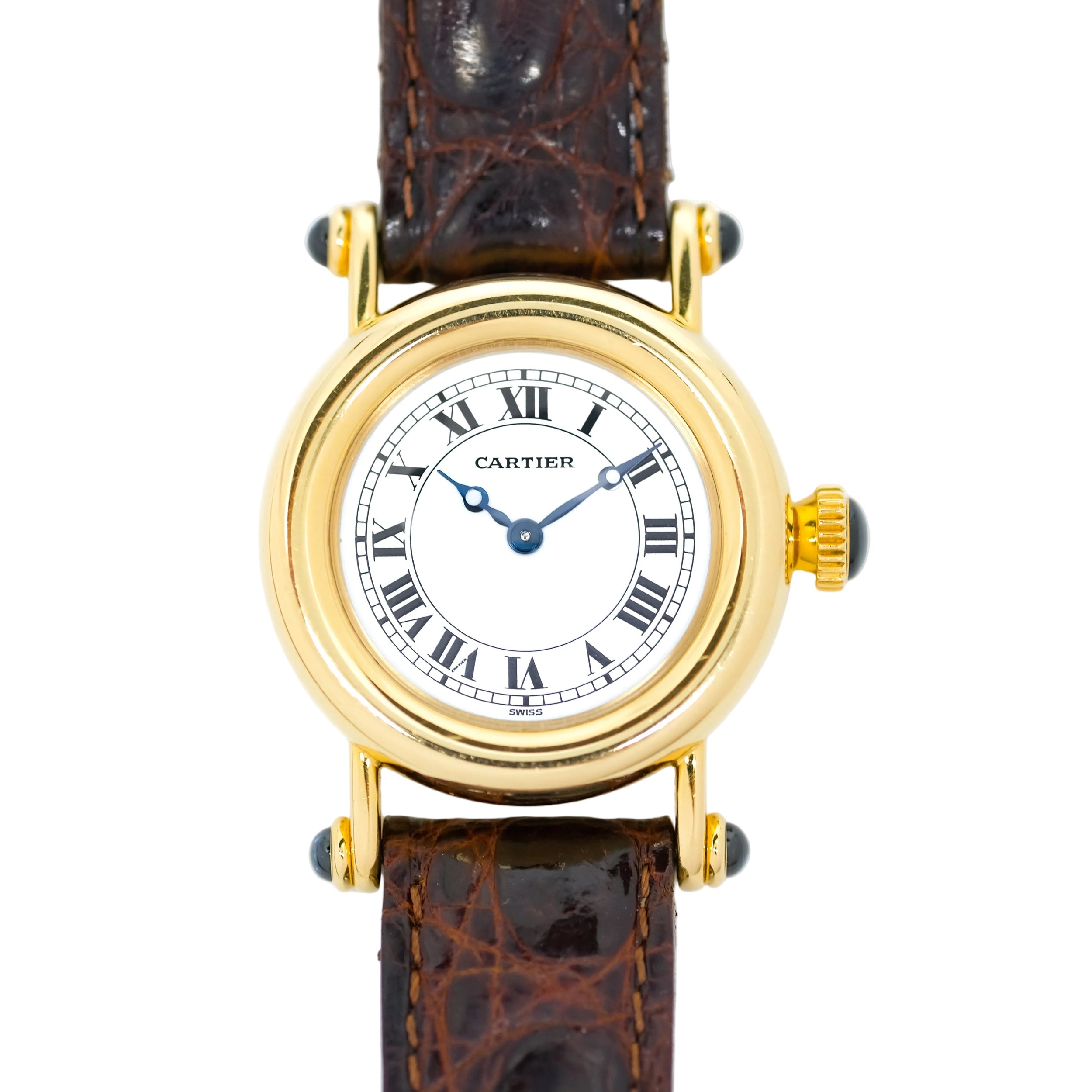Montre CARTIER Diabolo en or jaune et saphir