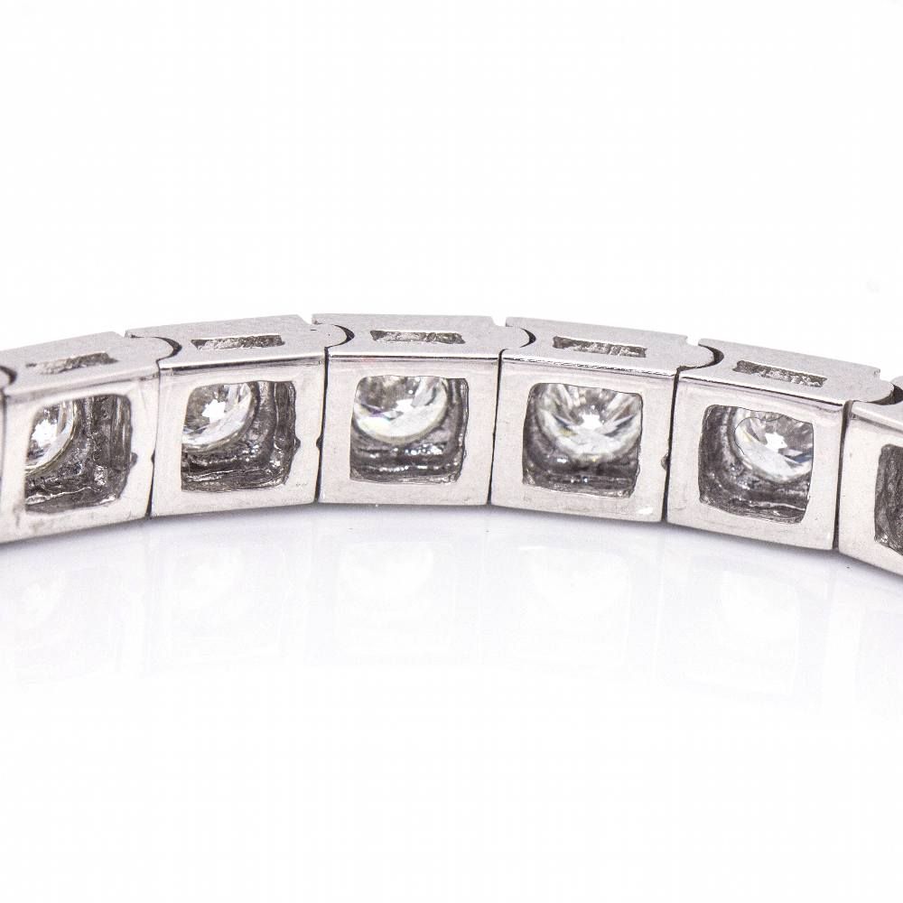 Bracelet RIVIEREde diamants en or blanc 18K