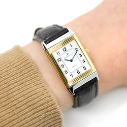 Montre JAEGER-LECOULTRE Reverso grand modèle en or jaune et acier