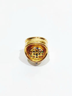 Bague En Or, Rubis, Diamants, Saphirs Et Emeraudes
