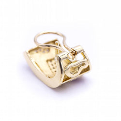 Boucles d'oreilles en or jaune et émail d'occasion