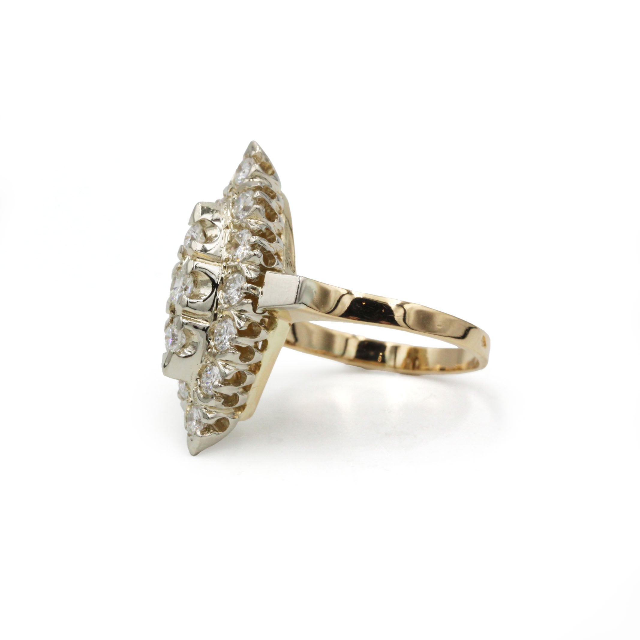 Bague Marquise - Or Bi-colore & Diamants
